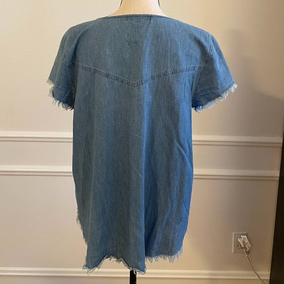 Derek Heart lace-up soft cotton top - Picture 3 of 6